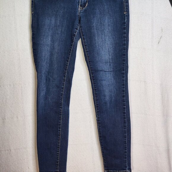 Old Navy Rock Star Dark Wash Cotton Poly Span Mid Rise Stretch Skinny Jean 8 Reg - Picture 4 of 16